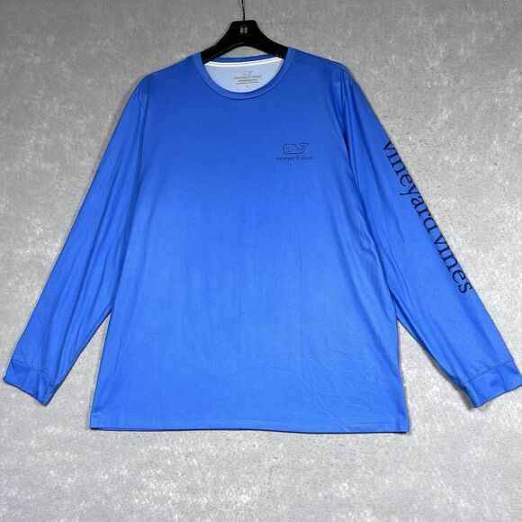Vineyard Vines Shirt Mens Size Large Blue Performance Solid Shirt Long Sleeve - Picture 1 of 12